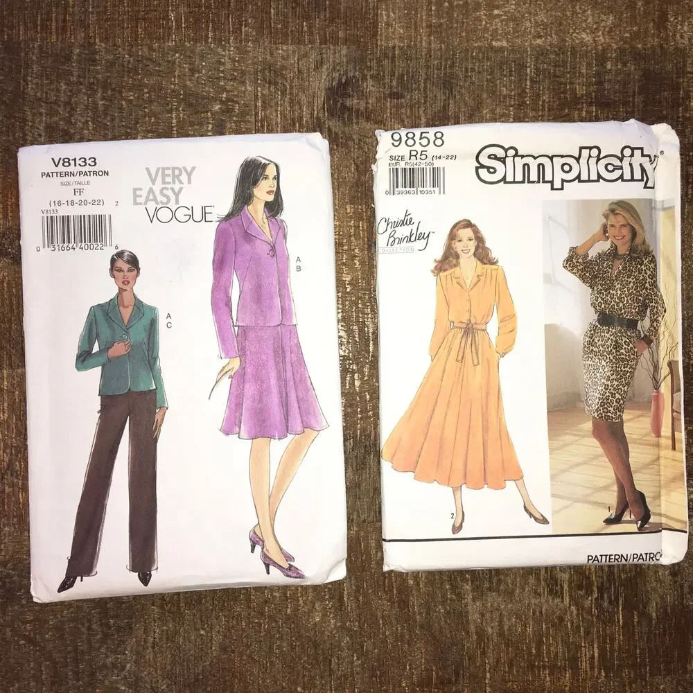 UNCUT Sewing Patterns Misses Size 16-18 *LOT OF 7* Top Pant Jacket Dress Classic
